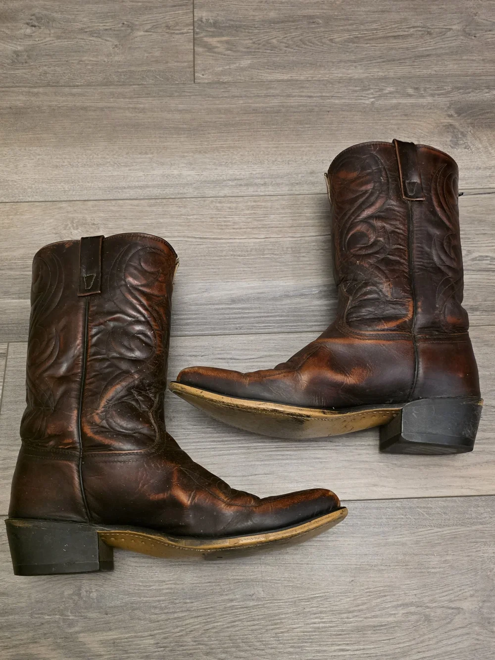 ACME Brown Leather Western Cowboy Boots